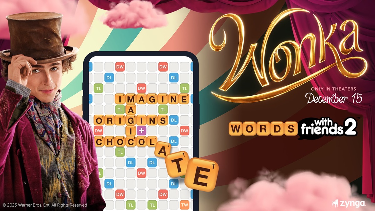 Zynga brings Warner's Wonka film into Words With Friends 2