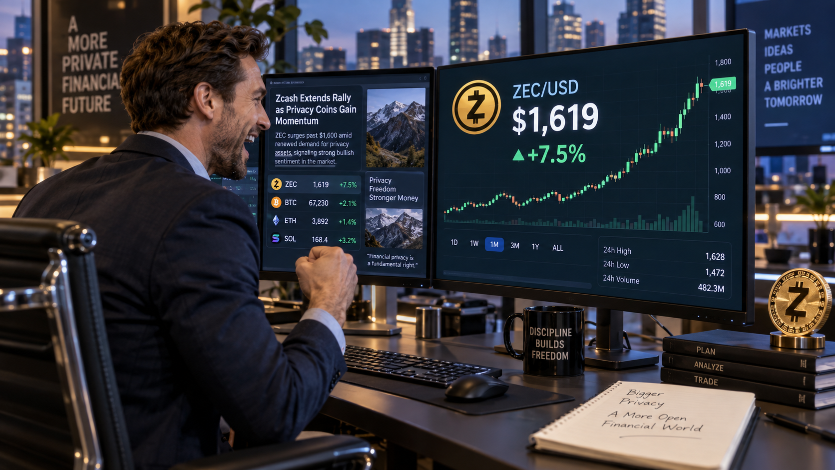 Zcash holds above $1,600 as shielded activity and fund inflows surge